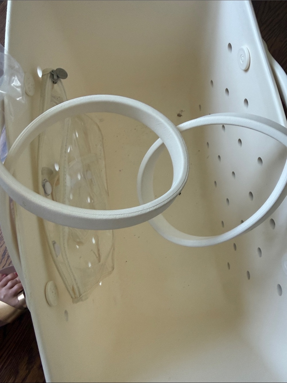BOGG BAG Cream and White Striped Tote - Picture 2 of 3